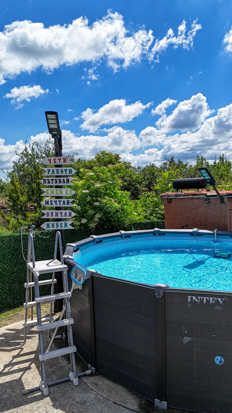 The outdoor pool